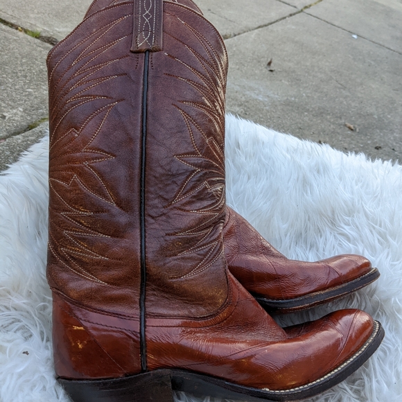 Dan Post Women's Brown Leather Golden Spur Tall Boots Size 7.5 - Picture 2 of 6